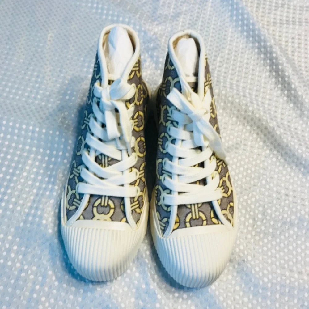 Tory burch‎ Jacquard Rubber-Paneled Sneakers - White